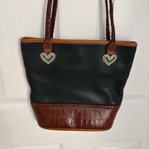 Elegant Black and Brown Brighton Tote Bag
